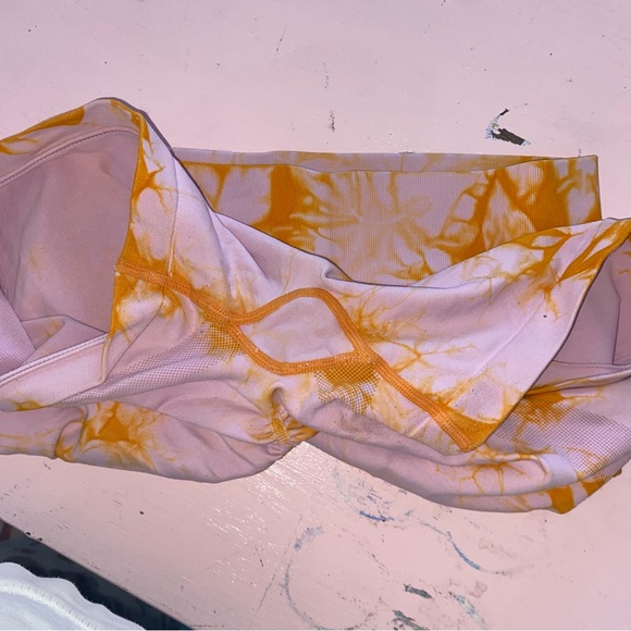 Gillya tie-dye seamless high-waist biker yoga shorts 4 inch no front seam - Picture 8 of 11